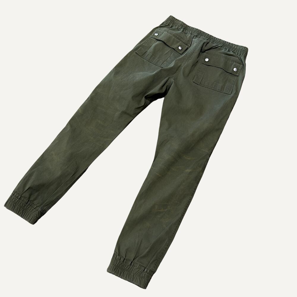 Rick Owens Skinny Jogger Pants Olive Green Drawstring Sz S - Picture 4 of 10